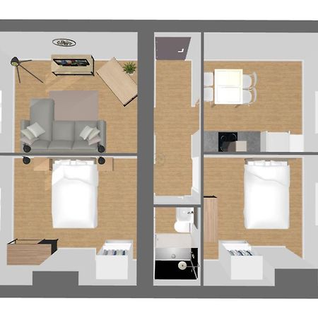 Suite Double Fabriques, 2 Bedrooms, Central, Parking Nearby, Self Checkin Нансі Екстер'єр фото